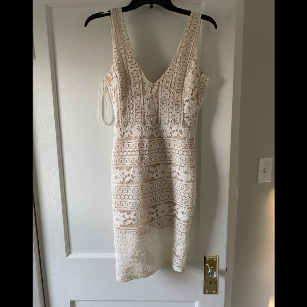 White lace midi